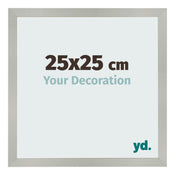 Photo Frame 25x25cm Silver Matte MDF Bologna Front Size | Yourdecoration.co.uk