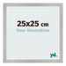 Photo Frame 25x25cm Silver Matte MDF Bologna Front Size | Yourdecoration.co.uk