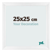 Photo Frame 25x25cm White Vintage MDF Pisa Front Size | Yourdecoration.co.uk
