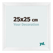 Photo Frame 25x25cm White Vintage MDF Pisa Front Size | Yourdecoration.co.uk