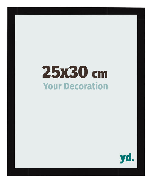 Photo Frame 25x30cm Black High Gloss MDF Bologna Front Size | Yourdecoration.co.uk