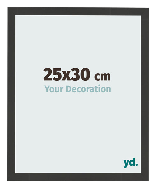 Photo Frame 25x30cm Black Woodgrain MDF Bologna Front Size | Yourdecoration.co.uk