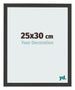 Photo Frame 25x30cm Black Woodgrain MDF Bologna Front Size | Yourdecoration.co.uk