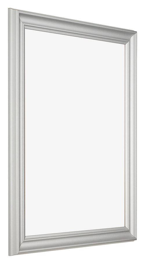 Photo Frame 25x30cm Silver Matte MDF Lazio Front Oblique | Yourdecoration.co.uk