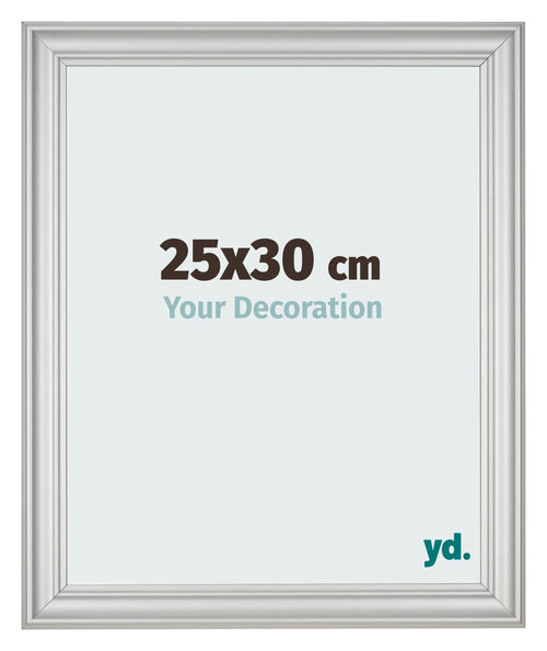 Photo Frame 25x30cm Silver Matte MDF Lazio Front Size | Yourdecoration.co.uk