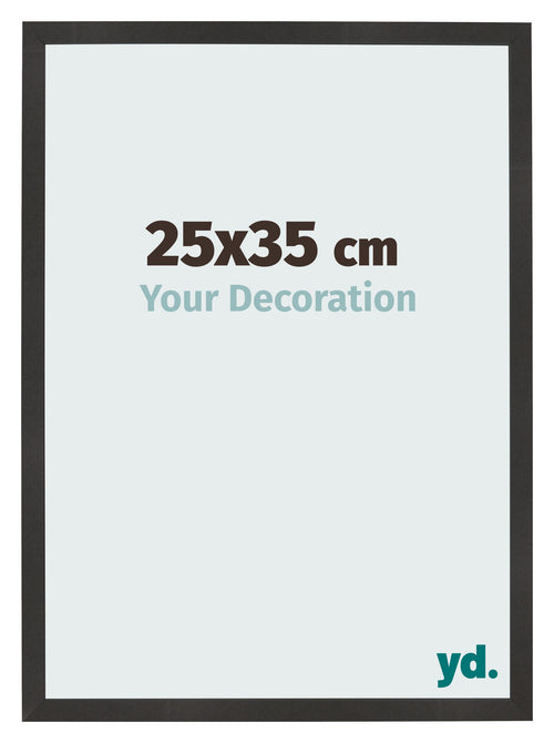 Photo Frame 25x35 cm Black Matte MDF Bologna Front Size | Yourdecoration.co.uk