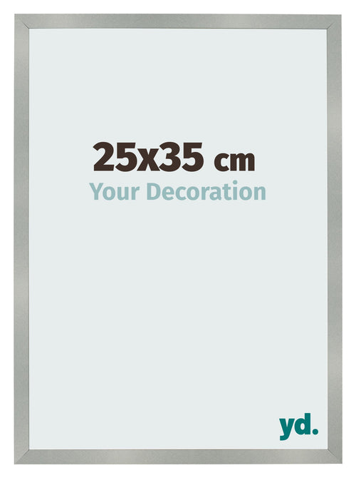Photo Frame 25x35cm Aluminum Brushed MDF Bologna Front Size | Yourdecoration.co.uk