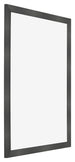Photo Frame 25x35cm Black Silver Polished MDF Pisa Front Oblique | Yourdecoration.co.uk