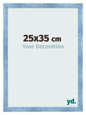 Photo Frame 25x35cm Clear Blue Swept MDF Pisa Front Size | Yourdecoration.co.uk