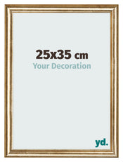 Photo Frame 25x35cm Gold Antique MDF Lazio Front Size | Yourdecoration.co.uk