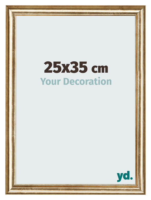 Photo Frame 25x35cm Gold Antique MDF Lazio Front Size | Yourdecoration.co.uk