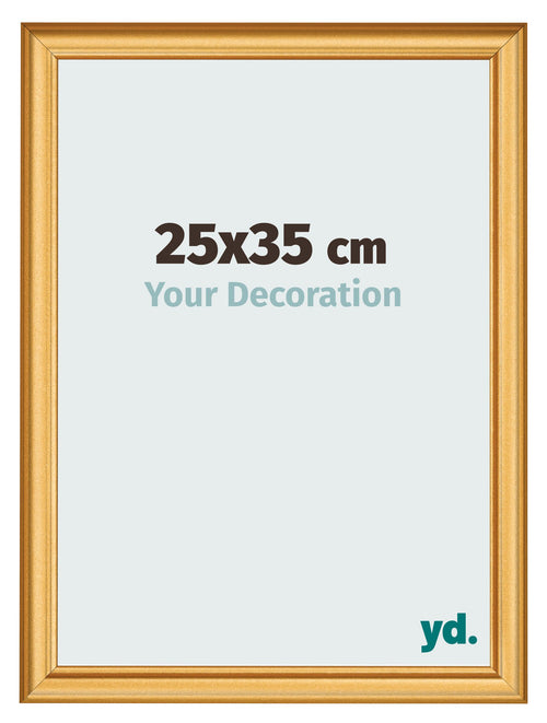 Photo Frame 25x35cm Gold Matte MDF Lazio Front Size | Yourdecoration.co.uk