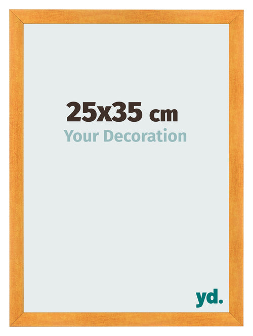 Photo Frame 25x35cm Orange MDF Pisa Front Size | Yourdecoration.co.uk