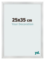 Photo Frame 25x35cm Silver Black Swept MDF Pisa Front Size | Yourdecoration.co.uk