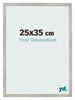 Photo Frame 25x35cm Silver Matte MDF Bologna Front Size | Yourdecoration.co.uk