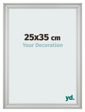 Photo Frame 25x35cm Silver Matte MDF Lazio Front Size | Yourdecoration.co.uk