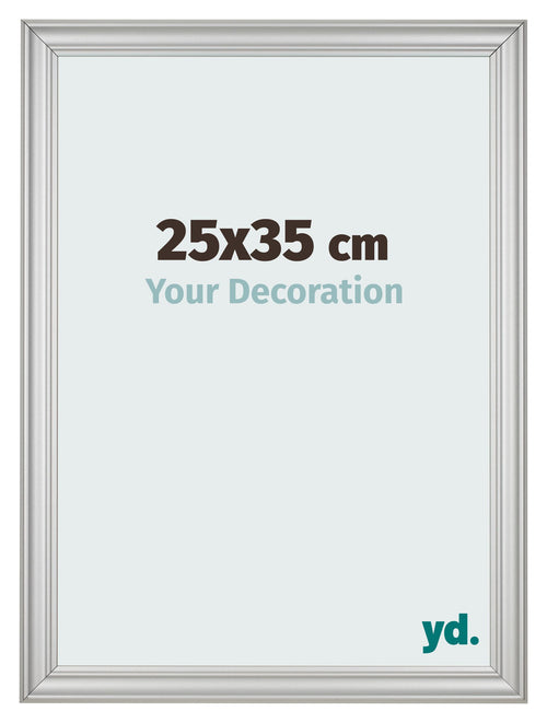 Photo Frame 25x35cm Silver Matte MDF Lazio Front Size | Yourdecoration.co.uk
