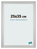 Photo Frame 25x35cm Silver Matte MDF Lazio Front Size | Yourdecoration.co.uk