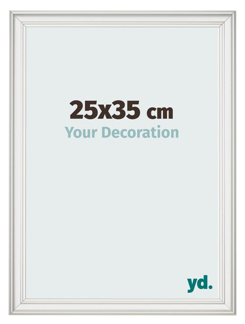 Photo Frame 25x35cm White Swept MDF Lazio Front Size | Yourdecoration.co.uk