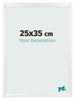 Photo Frame 25x35cm White Vintage MDF Pisa Front Size | Yourdecoration.co.uk