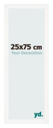Photo Frame 25x75 cm White High Gloss MDF Bologna Front Size | Yourdecoration.co.uk
