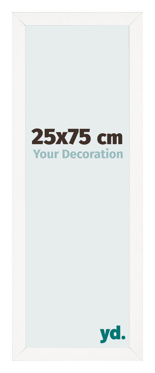 Photo Frame 25x75 cm White High Gloss MDF Bologna Front Size | Yourdecoration.co.uk