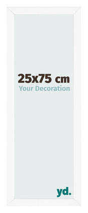 Photo Frame 25x75 cm White Matte MDF Bologna Front Size | Yourdecoration.co.uk