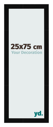 Photo Frame 25x75cm Black High Gloss MDF Bologna Front Size | Yourdecoration.co.uk