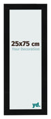 Photo Frame 25x75cm Black Silver Polished MDF Pisa Front Size | Yourdecoration.co.uk