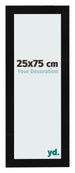 Photo Frame 25x75cm Black Silver Polished MDF Pisa Front Size | Yourdecoration.co.uk