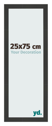 Photo Frame 25x75cm Black Woodgrain MDF Bologna Front Size | Yourdecoration.co.uk