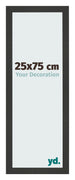 Photo Frame 25x75cm Black Woodgrain MDF Bologna Front Size | Yourdecoration.co.uk