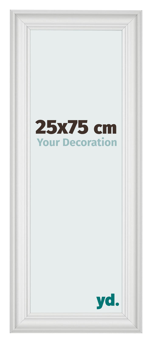 Photo Frame 25x75cm White Swept MDF Lazio Front Size | Yourdecoration.co.uk