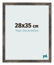 Photo Frame 28x35 cm Oxidized Metal MDF Bologna Front Size | Yourdecoration.co.uk
