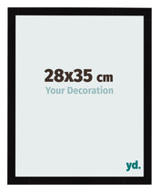 Photo Frame 28x35cm Black High Gloss MDF Bologna Front Size | Yourdecoration.co.uk