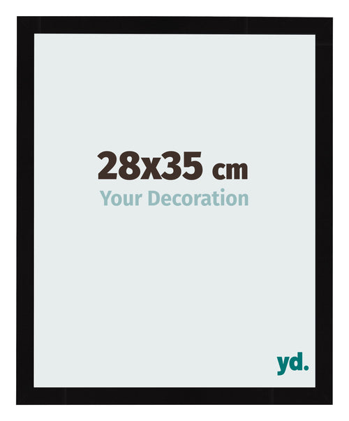 Photo Frame 28x35cm Black High Gloss MDF Bologna Front Size | Yourdecoration.co.uk