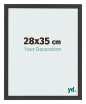 Photo Frame 28x35cm Black Woodgrain MDF Bologna Front Size | Yourdecoration.co.uk