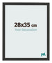 Photo Frame 28x35cm Black Woodgrain MDF Bologna Front Size | Yourdecoration.co.uk