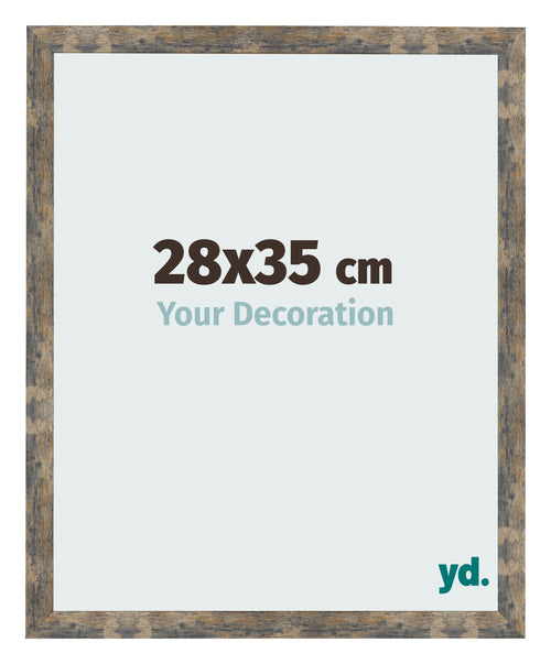 Photo Frame 28x35cm Blue Gold Melange MDF Bologna Front Size | Yourdecoration.co.uk