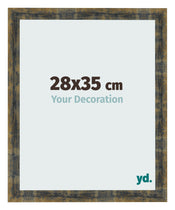 Photo Frame 28x35cm Blue Gold Melange MDF Pisa Front Size | Yourdecoration.co.uk