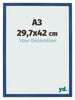 Photo Frame 29 7x42 cm A3 Dark Blue MDF Bologna Front Size | Yourdecoration.co.uk