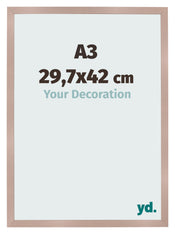 Photo Frame 29 7x42 cm A3 Dusty Pink MDF Bologna Front Size | Yourdecoration.co.uk