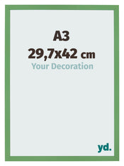 Photo Frame 29 7x42 cm A3 Green MDF Bologna Front Size | Yourdecoration.co.uk