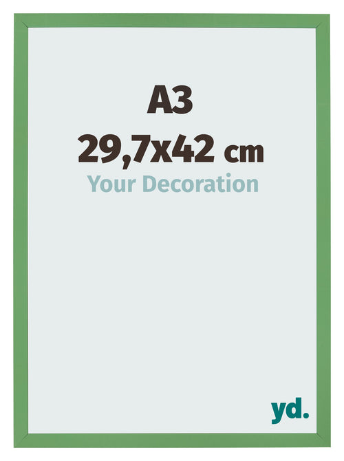 Photo Frame 29 7x42 cm A3 Green MDF Bologna Front Size | Yourdecoration.co.uk