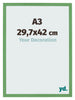 Photo Frame 29 7x42 cm A3 Green MDF Bologna Front Size | Yourdecoration.co.uk