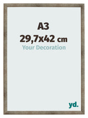 Photo Frame 29 7x42 cm A3 Metal Vintage MDF Bologna Front Size | Yourdecoration.co.uk