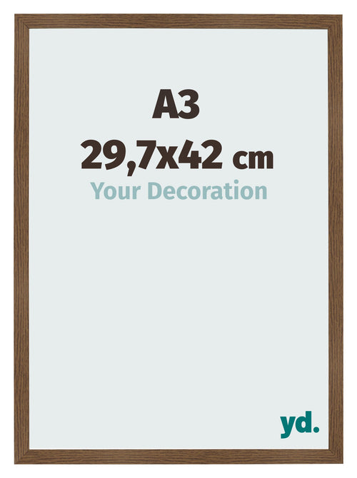 Photo Frame 29 7x42 cm A3 Oak Rustic MDF Bologna Front Size | Yourdecoration.co.uk