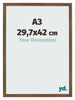 Photo Frame 29 7x42 cm A3 Oak Rustic MDF Bologna Front Size | Yourdecoration.co.uk
