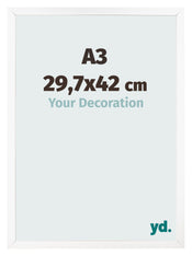 Photo Frame 29 7x42 cm A3 White Matte MDF Bologna Front Size | Yourdecoration.co.uk