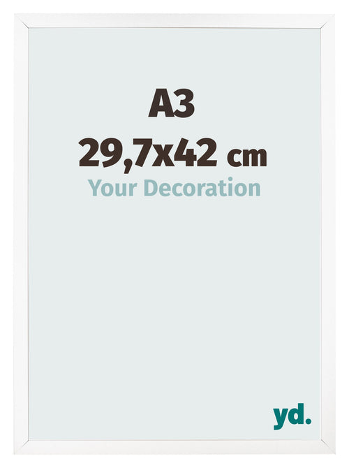 Photo Frame 29 7x42 cm A3 White Matte MDF Bologna Front Size | Yourdecoration.co.uk